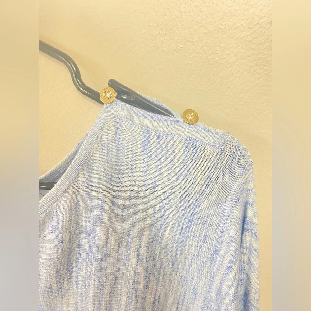 Lilly Pulitzer Size XS Jupiter Dress Lapis Blue Kangaro Pocket Wool Cotton Blend - Picture 6 of 14